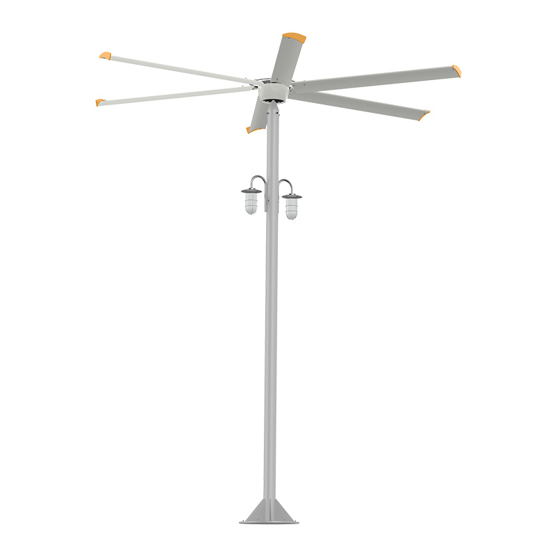 300W IP55 Waterproof AirPole 9ft Fan for Open-air Restaurants