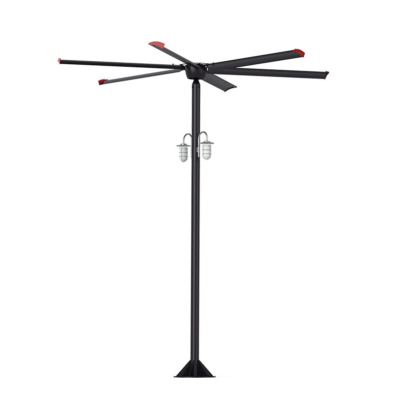 Waterproof Black 18ft 5500m Airpole Hvls Fan 